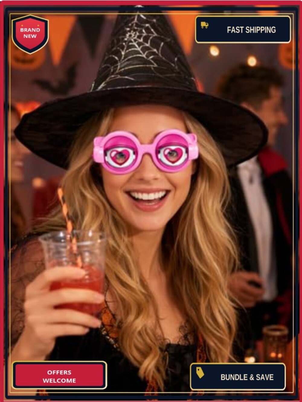 Googly Eye Glasses 4 Pcs Funny Photobooth Props Costume Party - Picture 3 of 6